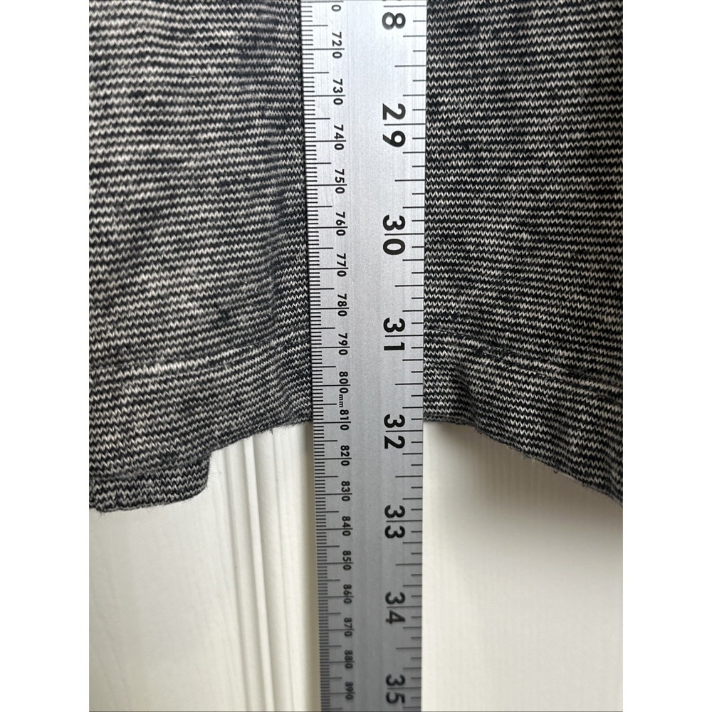 EILEEN FISHER Charcoal Gray Organic Cotton Hemp Microstripe Long‎ Jacket Large - Picture 5 of 8